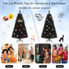 Lucktree 6/7/8 ft Pre-Lit Black Halloween Christmas Tree, Artificial Hinged Xmas Full Tree with 362/572/860 Pine Needles & PVC Branch Tips