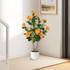 Lucktree 36’’ Artificial Camellia Tree Faux Floral Plant Blooming Tree in Nursery Pot