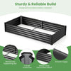 Lucktree 6x3x1 FT Galvanized Raised Garden Bed with Greenhouse Cover