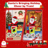 Lucktree Lighted Santa on Train Christmas Decoration with LED Lights