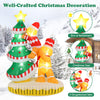 Lucktree 7 FT Lighted Christmas Inflatable Gingerbread Men Climbing Christmas Tree with LED Lights & Built-in Fan