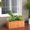 Lucktree Raised Garden Bed | 31”x14”x12” Wooden Planter Box with 4 Drainage Holes (1/2)