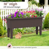 Lucktree Raised Garden Beds Outdoor Set of 2, Self-Watering Planter Box with Detachable Legs & Drainage Hole
