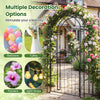 Lucktree 84'' Garden Arbor with Gate for Backyard Lawn