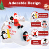 Lucktree 6.4 FT Christmas Inflatable Penguins, Santa & Snowman on Slide