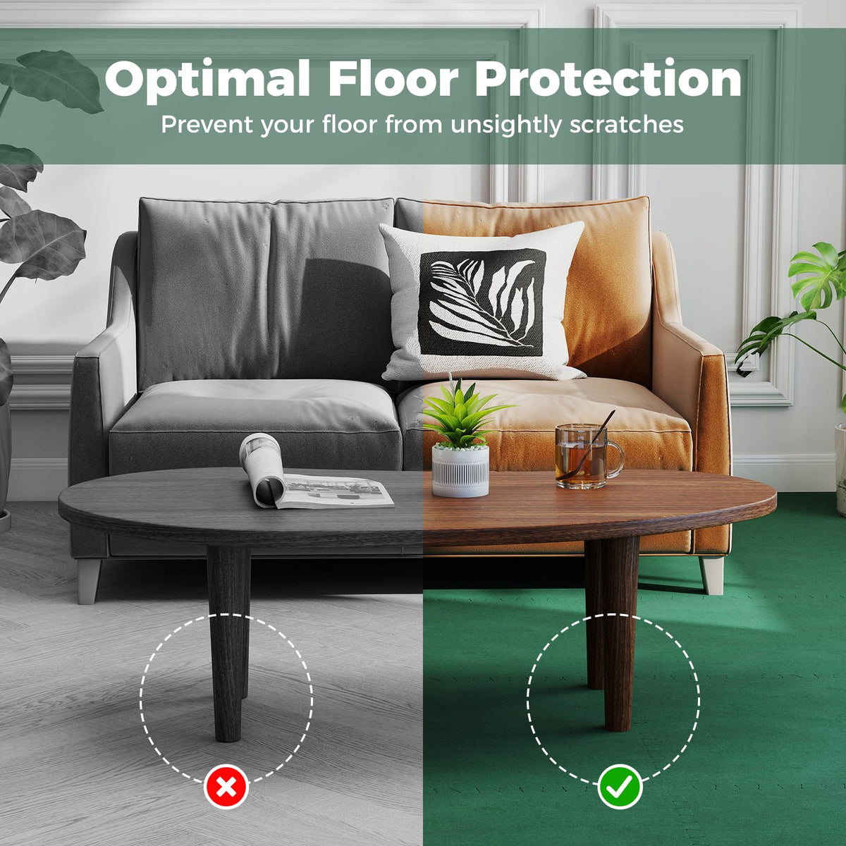 Lucktree 25 Pack-100 Sq.Ft. Foam Floor Tiles for Living Room