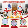 Lucktree 3-Piece Christmas Lighted Penguin Family Set Decoration