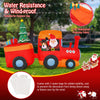 Lucktree 8.6 FT Lighted Christmas Inflatable Santa Claus on Train with Deer & Christmas Tree
