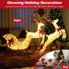 Lucktree 3-Piece Christmas Lighted Reindeer & Sleigh Set
