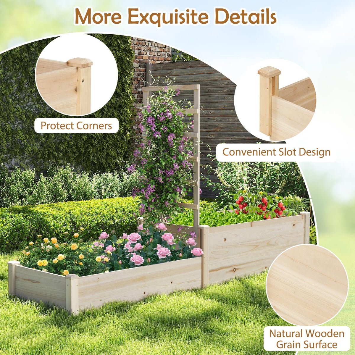 Lucktree Wooden Raised Garden Bed