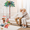 Lucktree 6 FT Pre-Lit Artificial Christmas Tree, Lighted Xmas Palm Tree W/ 210 Multi-Color LED Lights - LucktreeUS