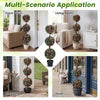 Lucktree 43.5" Faux Potted Floral Plant Artificial Triple Ball Rose Topiary Tree ( 1/2 pack )