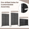Lucktree 72''H x 48''W Freestanding Metal Privacy Screen with Stable Legs
