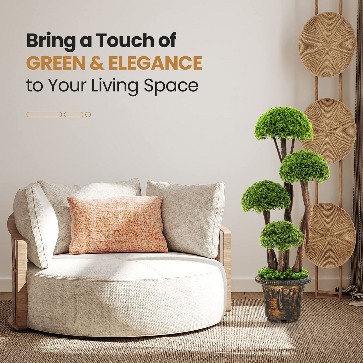 Lucktree Artificial Cypress Topiary Ball Tree - LucktreeUS