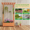 Lucktree Raised Garden Bed with 2-Sided Trellis & Hanging Roof