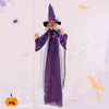 Lucktree 6FT Halloween Animatronic Witch, Hanging Halloween Decoration with Pre-Recorded Phrases