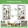Lucktree 71" Tall Plant Stand Indoor, 6-Tier Metal Plant Shelf with 10 Hanging Hooks
