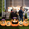 Lucktree 8 Ft Halloween Inflatable Pumpkin Family, Waterproof Halloween Yard Decoration with Built-in LED Lights, Sandbag