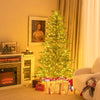 Lucktree 6.5ft / 7.5ft Simulated Artificial Cypress Xmas Tree with Warm-White Fairy LED Lights