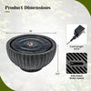 Lucktree 17.5"/18" Round Outdoor Water Fountain with 6 LED Lights