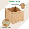 Lucktree 15” Planter Raised Garden Bed - Wooden Planting Box, Outdoor Folding Square Planter