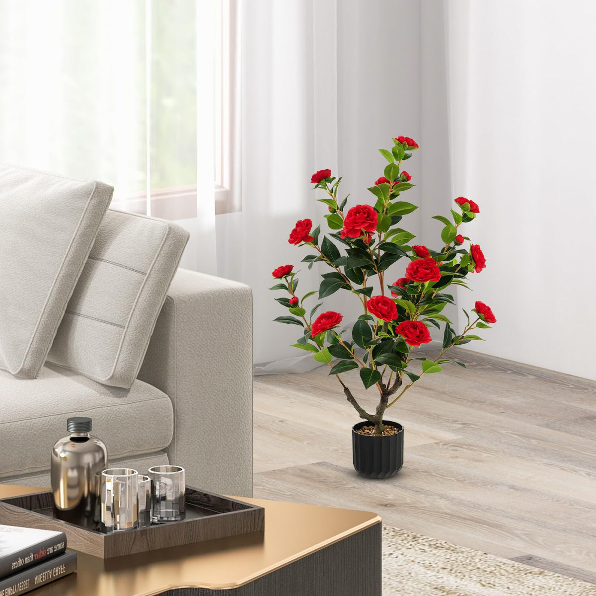 38" Artificial Camellia Tree - Lucktree