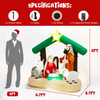 Lucktree 6.7 FT Christmas Inflatable Nativity Scene with LED Lights & Built-in Air Blower