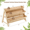 Lucktree Raised Garden Bed, Vertical Planter with Storage Shelf (Natural)