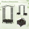 Lucktree Planter Boxes with Arch Trellis for Climbing Vines Vegetables Flowers