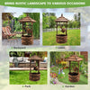 Lucktree Outdoor Wishing Well Water Fountain, 22.5" x 22.5" x 48.5"