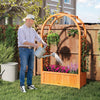 Lucktree Raised Garden Bed with Arch Trellis