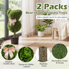Lucktree 2 Pcs Bear Topiary Trees with Pots 24.5" Decorative Artificial Animal Shrubs