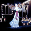 Lucktree 5 FT Christmas Lighted Angel, Pre-Lit Winged Holiday Figure Angel with 120 Cold White LED Lights