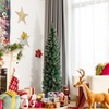 Lucktree Artificial Pencil Christmas Tree, Snow Flocked Slim Xmas Tree - LucktreeUS