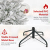 Lucktree Pre-Lit Snow Flocked Christmas Tree with Warm White LED Lights & Globe Lights