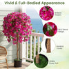 Lucktree 2 Pack Artificial Azalea Trees with Vivid Blooming Flowers for Indoor Outdoor Decor