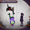 6.2 FT/190 CM Halloween Hanging Inflatable Witch & Black Cat
