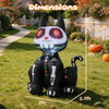 Lucktree 4 FT Day of the Dead Inflatable Skull Black Cat with LED Lights
