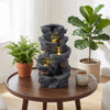 Lucktree 5-Tier Water Fountain Outdoor for Patio