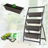 Lucktree 2 Pcs 4.1FT Vertical Raised Garden Bed, 4-Tier Elevated Planter Box