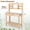 Lucktree Garden Potting Bench Table, Large Workbench Table with Shelves, 43.5"x19.5"x 60.5"
