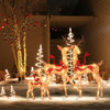Lucktree 3-Piece Large Lighted Christmas Reindeer Family, Light up Xmas Decorations w/440 LED Lights