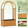 Lucktree Raised Garden Bed with Arch Lattice Trellis, for Climbing Vine Flower Vegetable