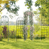 Lucktree Garden Trellis, Tall Galvanized Steel Trellis for Climbing Plants