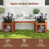 Lucktree 2-in-1 Outdoor Bench with 2/4 Planter Boxes Wood with Teak Oil Finish 42"x11"x11.5"