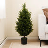 3FT Artificial Topiary Cedar Tree Faux Potted Plants Artificial Cypress Tree