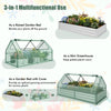Lucktree Galvanized Steel Raised Garden Bed with Mini Greenhouse, Outdoor Metal Planter Box Kit with Large Roll-up Cover