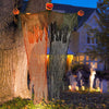 Lucktree 6 Ft Hanging Halloween Decoration, Ghost Pumpkin Man with Red LED Eyes & Posable Arms