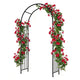 Lucktree 86'' Heavy Duty Steel Pergola Arch with Ground Stakes for Climbing Plants