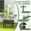Lucktree Raised Garden Bed with Climbing Trellis, Self-Watering Elevated Planter